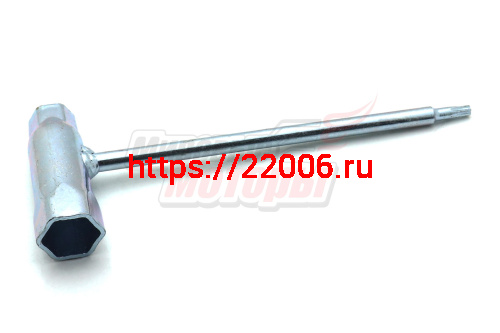 Ключ свечной к импортной бензопиле (наконечник 6-гран. звезда) (13*19) (Partner)