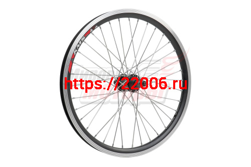 Обод 20" 2-х слойный (алюм.) задний в сборе с втулкой под трещетку, черный Обод 20" 2-х слойный (алюм.) задний в сборе с втулкой под трещетку, черный