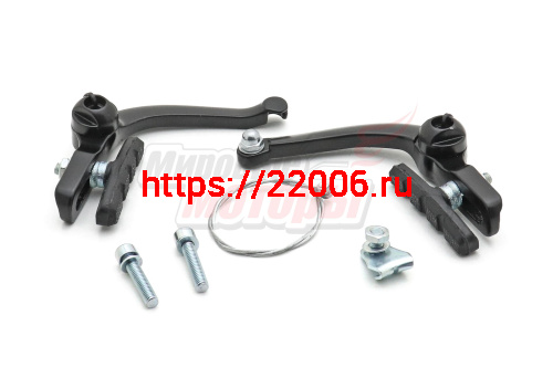 Тормоз U-brake BMX стальные черные "HS" +болты+трос (HX-U02)