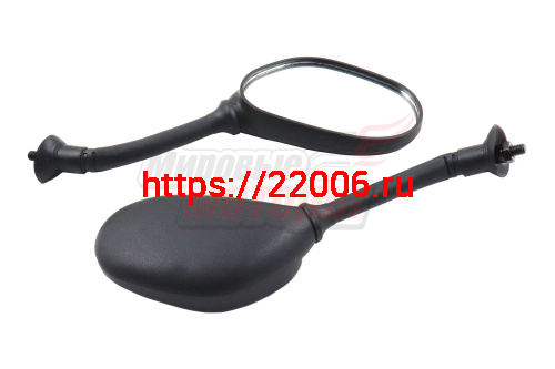 Зеркала (019) пластиковые штатные на скутер d=8 (в уп. 50 пар) Зеркала (019) пластиковые штатные на скутер d=8 (в уп. 50 пар)