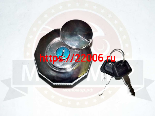 Крышка бензобака Альфа (Граненыч) с замком, хром фото 2