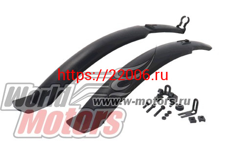 Крылья 26'' (пластик) (пара) черные, удлиненные Крылья 26'' (пластик) (пара) черные, удлиненные